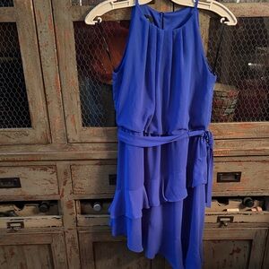 Ally B Asymmetrical Royal Blue Dress